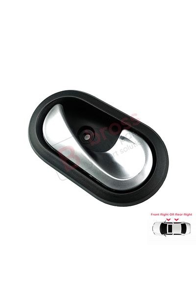 Bross Otomotiv Front Or Rear Right Inner Door Chrome Opening Handle For Dacia