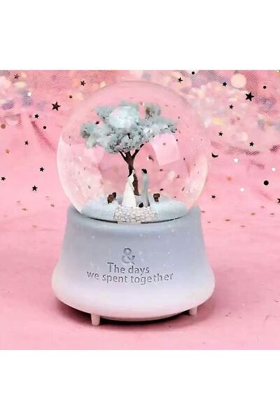 Genel Markalar Ağaç Altında Buluşan Işıklı Büyük Boy Motorlu Kar küresi