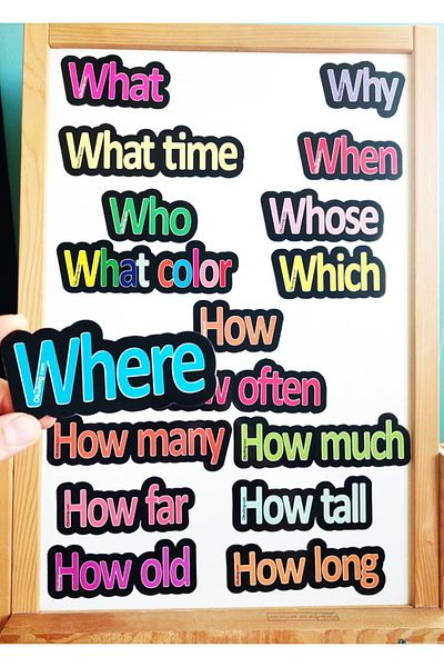 Okuling Magnetic English Word Cards - Question Words
