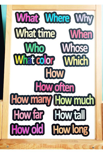 Okuling Magnetic English Word Cards - Question Words