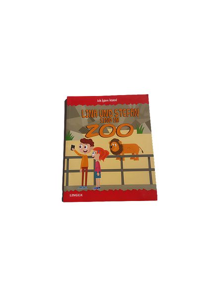Lingua Yayınevi كتاب القصة الألمانية -lina Und Stefan Sind Im Zoo - الأول. المستوى - 32 صفحة - للأطفال