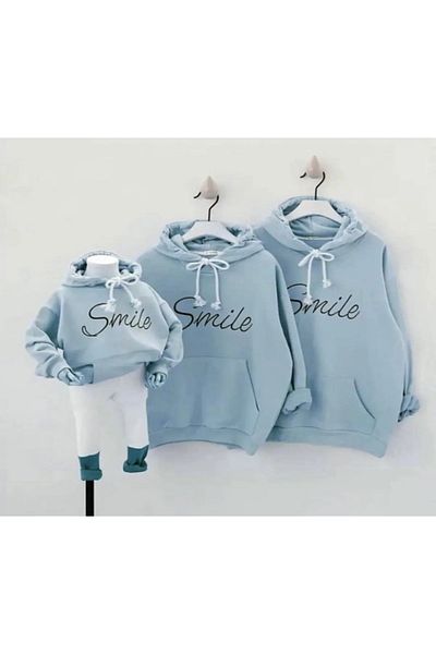 Machetta Hanorac de familie cu imprimeu Smile (prețul este pentru bucată)