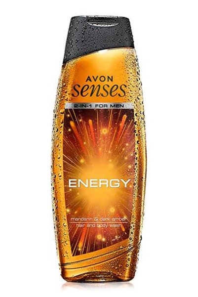 AVON Energy Manderin Dark Amber Shower Gel Body Shampoo 500 ml