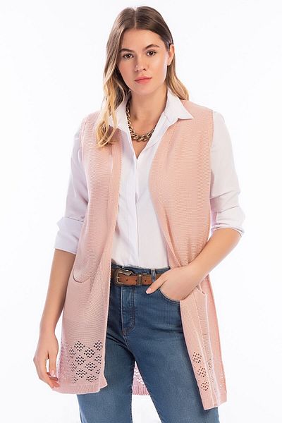 IŞILDA Women's Pink Vest