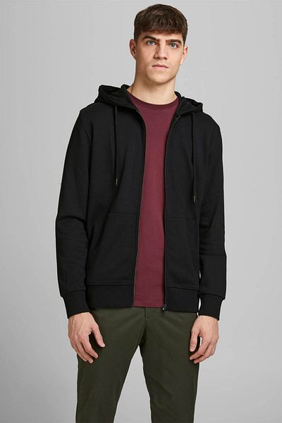Jack & Jones Jjbasıc Zippered Hooded Sweatshirt - 12181901