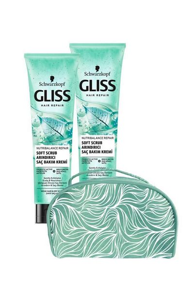 Gliss Nutribalance Purifying Hair Care Cream 150 Ml X2 Pieces + Make-up Bag
