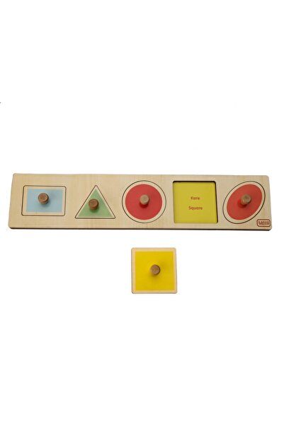 Tanny Ahşap Geometrik Zeka Bulmacası Yapboz | Montessori Eğitici Puzzle | 18 Ay+