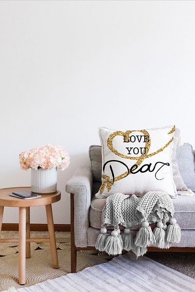 Realhomes Διπλής όψης με θέμα την Ημέρα του Αγίου Βαλεντίνου Ειδικού Σχεδιασμού Ψηφιακή τυπωμένη μοντέρνα μαξιλαροθήκη Raschel Throw