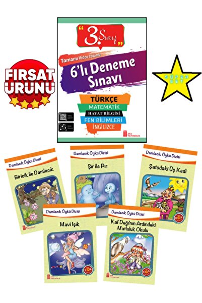 Ata Yayıncılık 3.sınıf 6.'lı Fasikül Deneme+çocukların Zevkle Okuyacağı 5'li ...