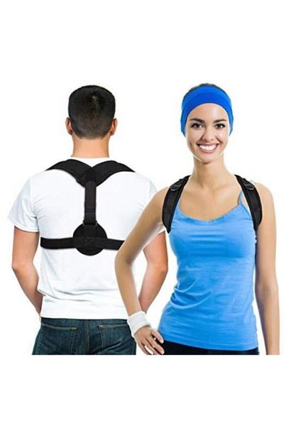 Ankaflex Unisex Μαύρος Όρθιος Κορσές Στάσης Κύφωσης Σκολίωσης
