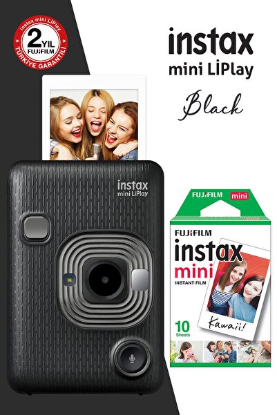 Fujifilm Instax Mini Liplay Hybrid Dark Gray Fotoğraf Makinesi 10LU Mini Film