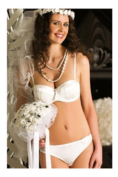 NBB Ekru Gelin Çeyiz Sütyen Takımı