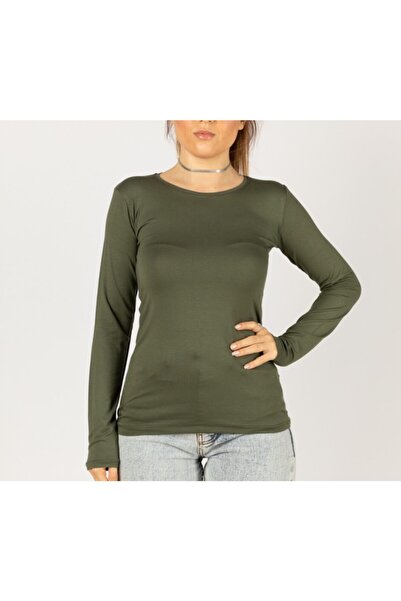 nacar çarşı Γυναικείο μακρυμάνικο κορμάκι από βαμβακερό χτενισμένο Lycra