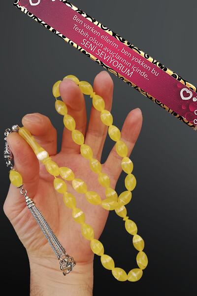 Modalyon Sevgililer Gününe Özel Beyrut Toz Kehribar Tesbih 2 Baş Harfli Özel ...