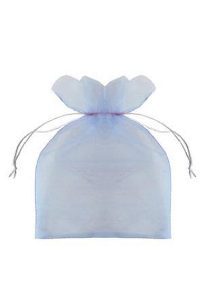 Acar Süs Pouch Without Stone Silver String 12X14 cm 100 Pieces in Blue Package
