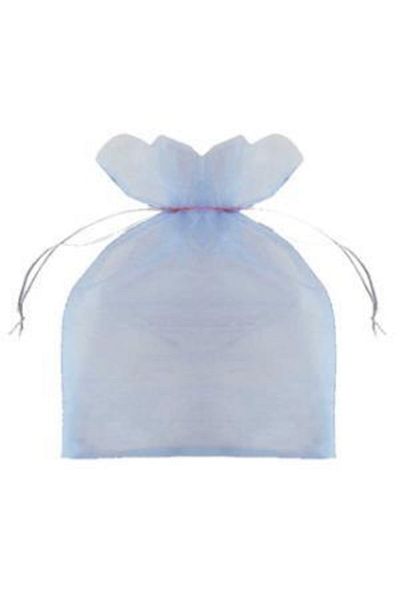 Acar Süs Pouch Without Stone Silver String 12X14 cm 100 Pieces in Blue Package