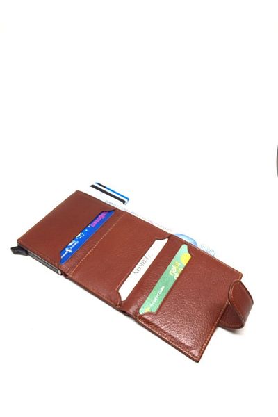 DERKON Mechanical Wallet Original Genuine Leather