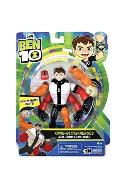 Ben 10 Omni Glitch Heroes Ben Four Arms Rath Aksiyon Figürleri
