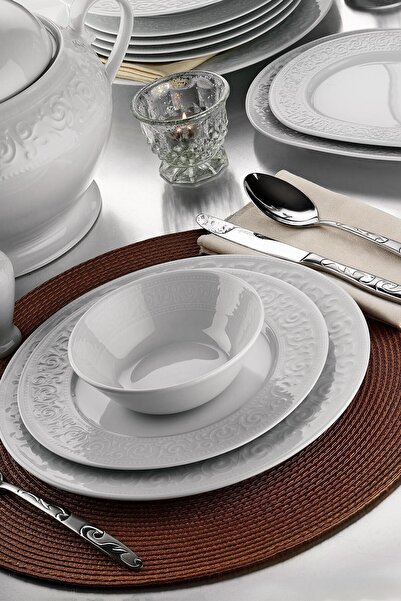 Kütahya Porselen 24 Parça 6 Kişilik Kütahya Yemek Takımı Açelya