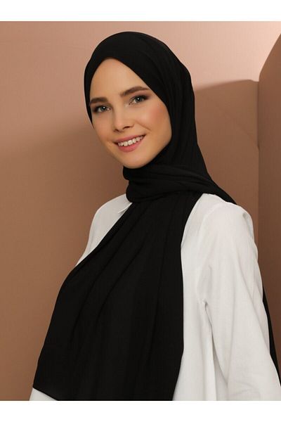 Tuva Şal Women's Crepe Shawl Black393416