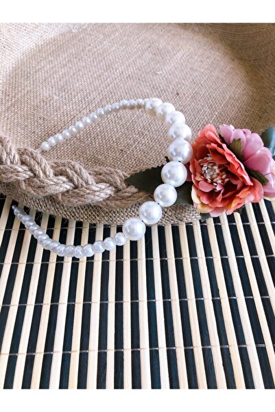 Yeşim Aksesuar تاج نسائي باللؤلؤ الأبيض، تاج لؤلؤي