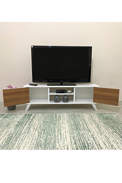 IRMAK MOBİLYA Irmak Tv Sehpası & Tv Ünitesi Ceviz Kapaklı Mini Televizyon Sehpası