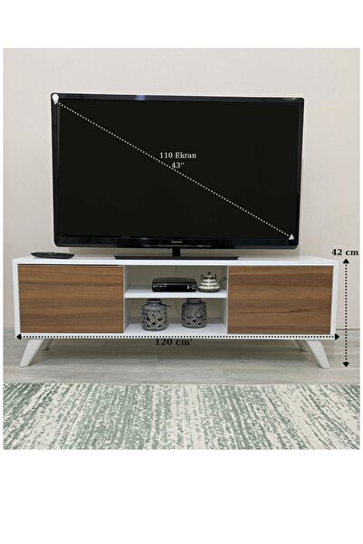 IRMAK MOBİLYA Irmak Tv Sehpası & Tv Ünitesi Ceviz Kapaklı Mini Televizyon Sehpası