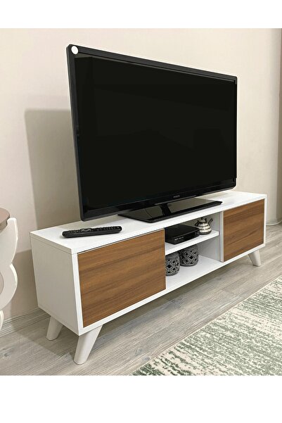 IRMAK MOBİLYA Irmak Tv Sehpası & Tv Ünitesi Ceviz Kapaklı Mini Televizyon Sehpası