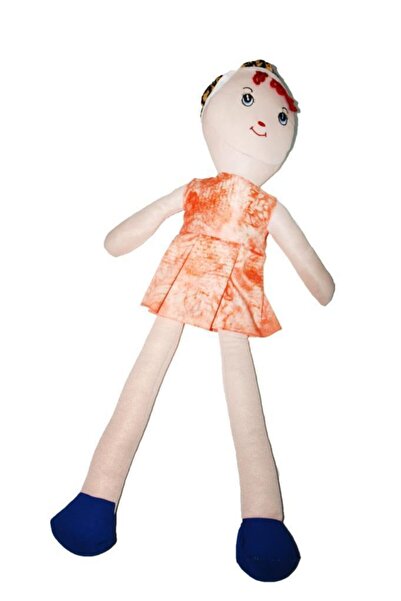 İstoç Türk 60 Cm Elbiseli Ince Bacaklı Safinaz Bez Bebek Kız Oyuncak