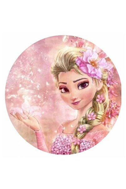 Yenilebilir Kağıt Wafer paper For Elsa Resimli Özel Yuvarlak Şekerli Kağıt Ye...