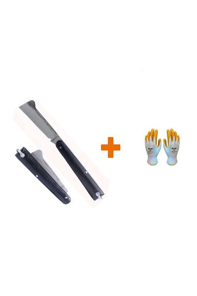 Denizli Clean Work Vaccination Knife Stainless Forged Blade + Knitted Glove