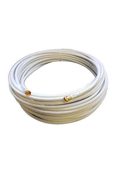 ATAELEKTRONİK Elli 50 Metre Full Hd Uydu Kablosu Bakır Rg6u4 Uydu Anten Kablosu Hazır Altın Sarı F Konne