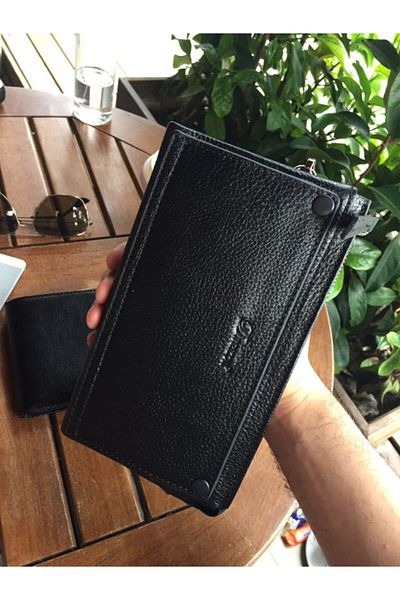 DERKON Unisex Genuine Leather Handbag