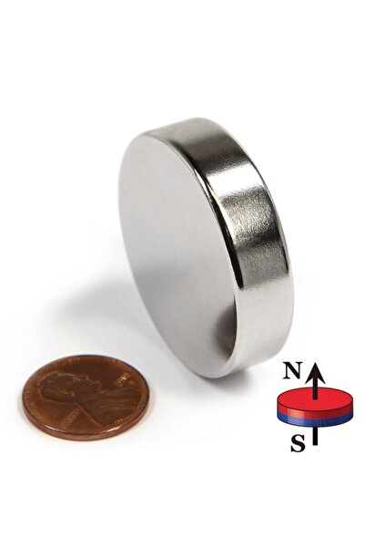 Dünya Magnet 2 Adet Çap 25mm X Kalınlık 10mm Güçlü Silindir Neodyum Mıknatıs