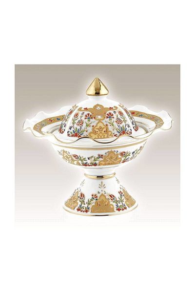 Kütahya Porselen Handmade Sugar Bowl No 1