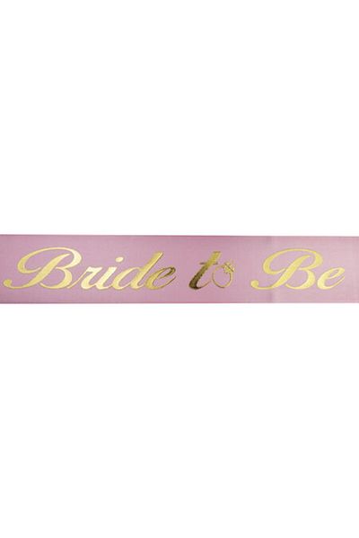 Acar Süs My Marifetlerim - Gold Bride to Be Pink Bridal Sash