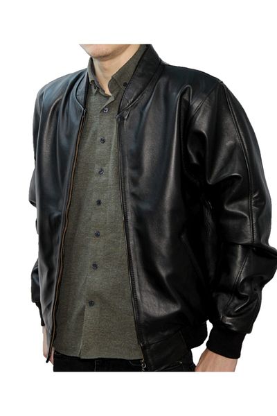 bulutleather Men's Leather Coat with Elastic