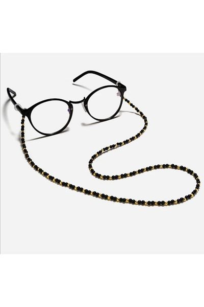 platin hediyelik Women's Beaded Sunglasses Chain Glasses Rope Strap Accessory