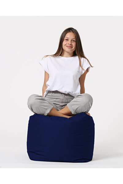 EARMUT Kare Puf Oxford Lacivert