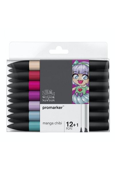 Winsor Newton Promarker 12+1 Set Manga Chibi