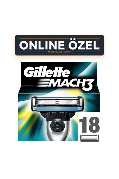 Gillette Mach3 Spare Cardboard Packaging 18 Pieces