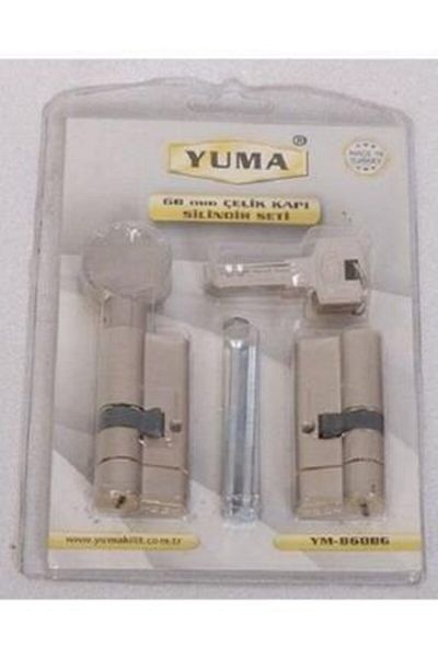 Yuma Steel Door Barel Set Trapped Satin 68 Mm Steel Door Lock Lock Core