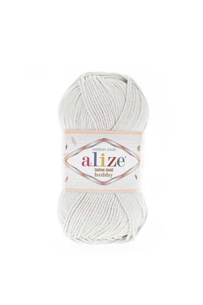 Alize Cotton Gold Hobby 533 50 g Pastel Gray Hand Knitting Lanyard