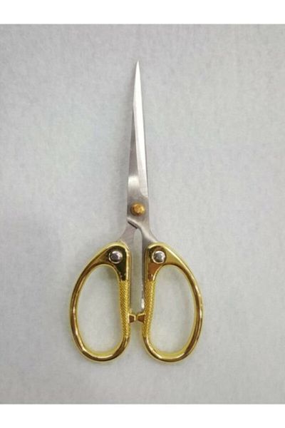 Aker Hediyelik Gold Colored Shiny Metallic Engagement Promise Scissors - Engagement Promise Scissors with Handle