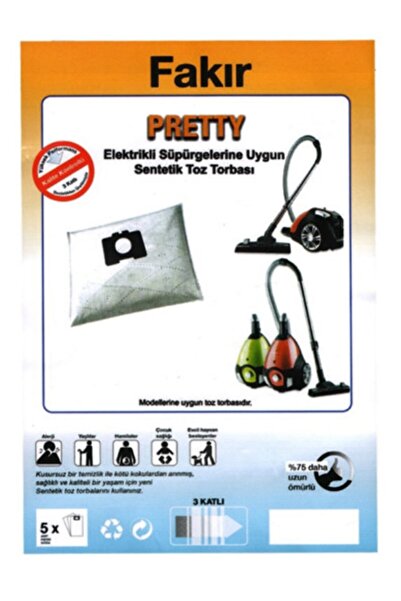 Fakir Pretty Bs 110 750 W Süpürge Toz Torbası 20 Adet
