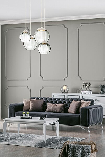 Weltew Home Mudanya Koltuk Takımı 3+1 (füme-krem)