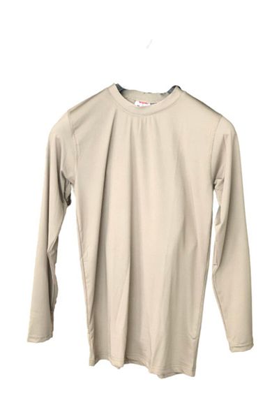 Donatım Men's Beige Military Microfiber Thermal Undershirt Long Sleeve Underwear