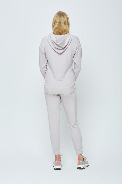 Motherway Women's Stone Color Hooded Maternity Tracksuit Set