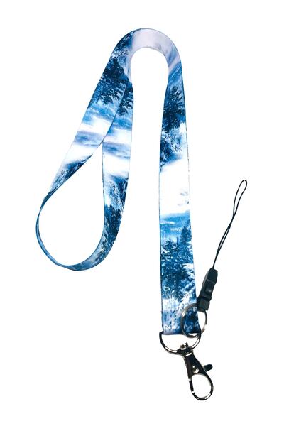 StormiStoretr Snur și curea pentru telefon cu model de iarnă albastră