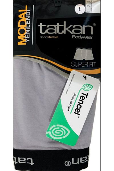 tatkan Ανδρικό γκρι Modal Boxer 3 τεμαχίων